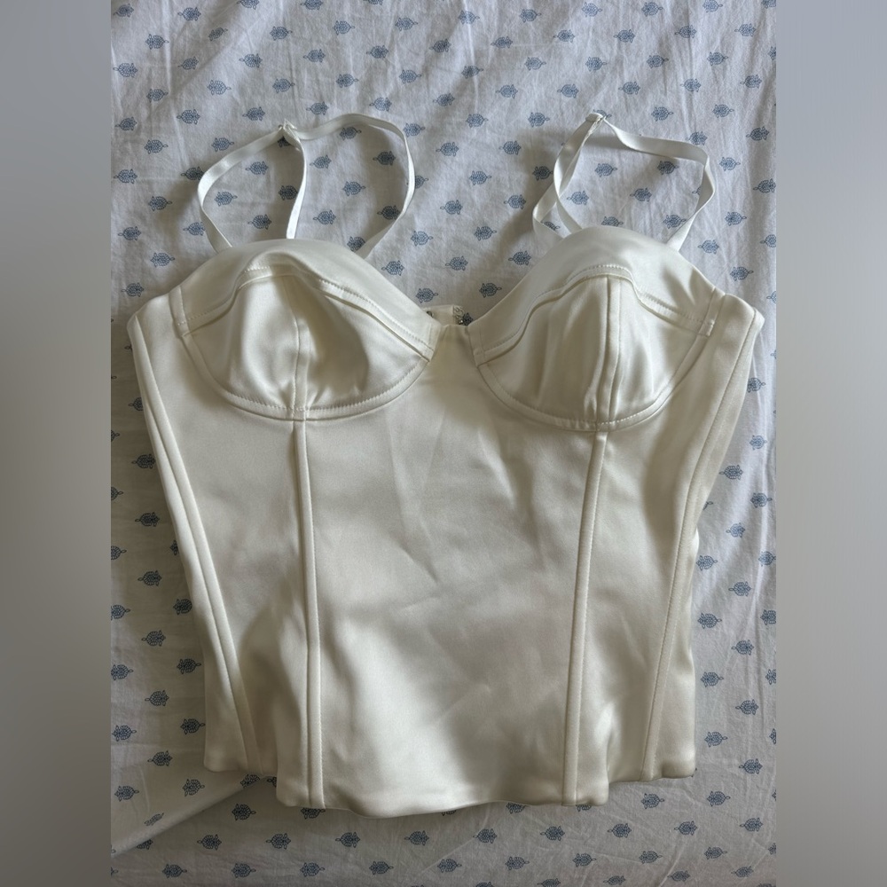 White corset top